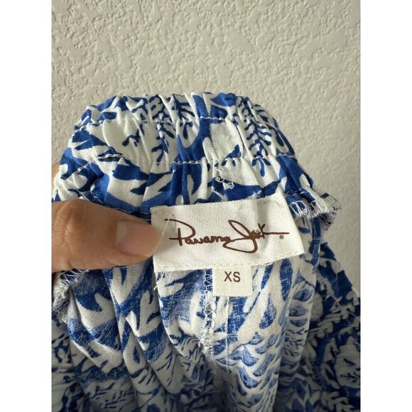 Panama Jack Linen Blend Pineapple Floral Wide Leg Pull On Pant Tropical Coastal - Picture 7 of 8